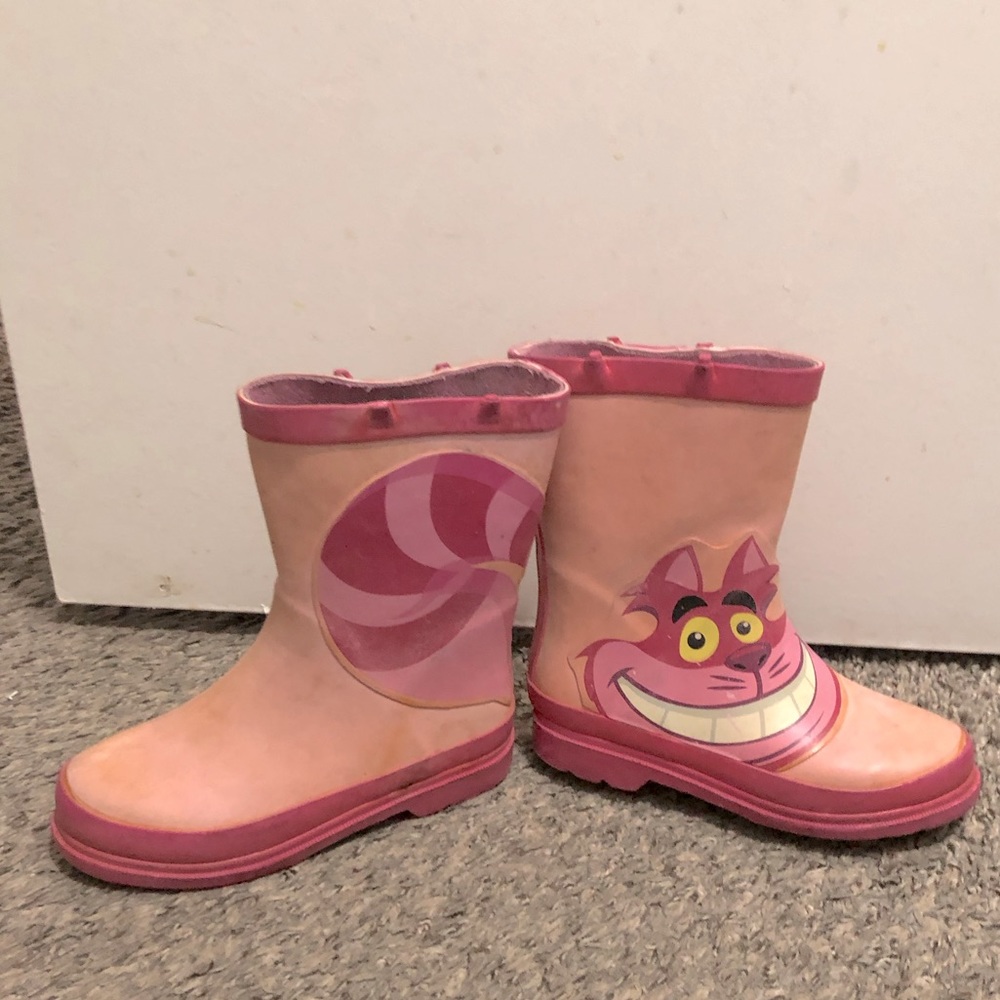 Pink Rainboots Disney Cheshire Cat